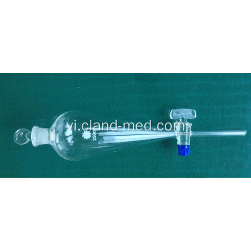 Phễu tách Squib Pear Shape với Ground-in Glass Stopper / PTFE Stopper